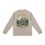  germany long sleeve castle graphic vintage aesthetic brown color 