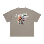 wherever we go vintage gray green streetwear outfit back