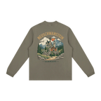 army green graphic long sleeve bavaria castle long sleeve shirt neuschwanstein design