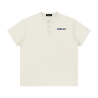 st Tropez henley t-shirt beige front minimalist streetwear tee