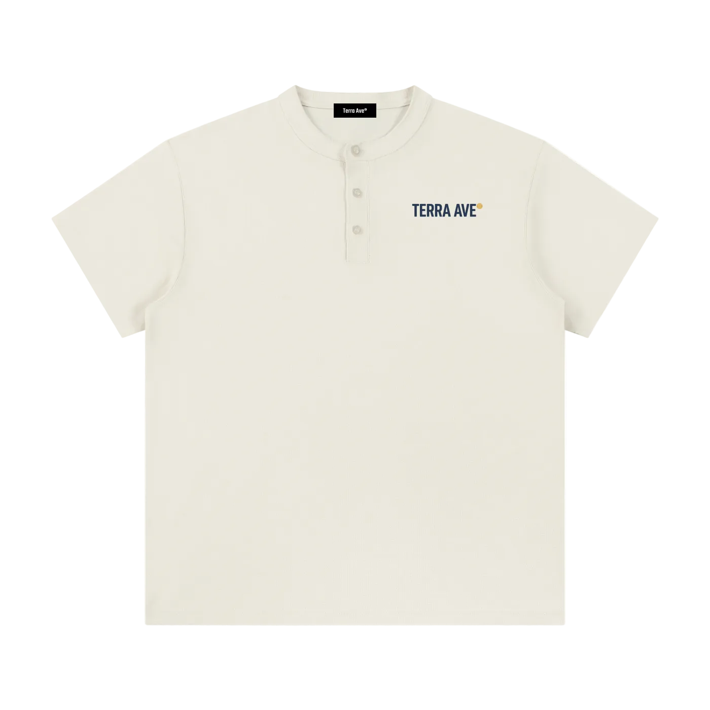 st Tropez henley t-shirt beige front minimalist streetwear tee