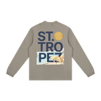 St Tropez long sleeve shirt brown back minimalist streetwear outfit