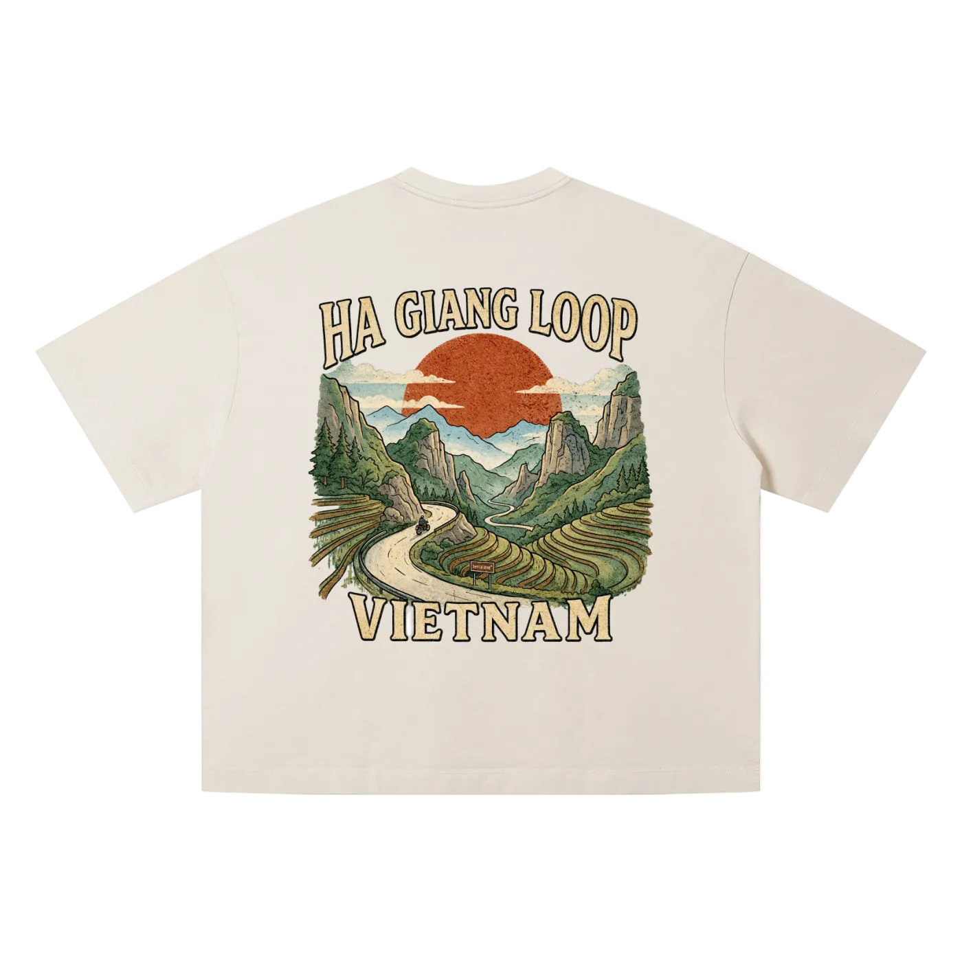 vietnam travel tee mountain road graphic