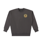 Oktoberfest crewneck gray heavyweight minimalist sweatshirt front