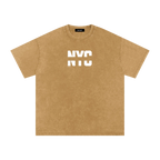 nyc washed tee brown streetwear outfit front