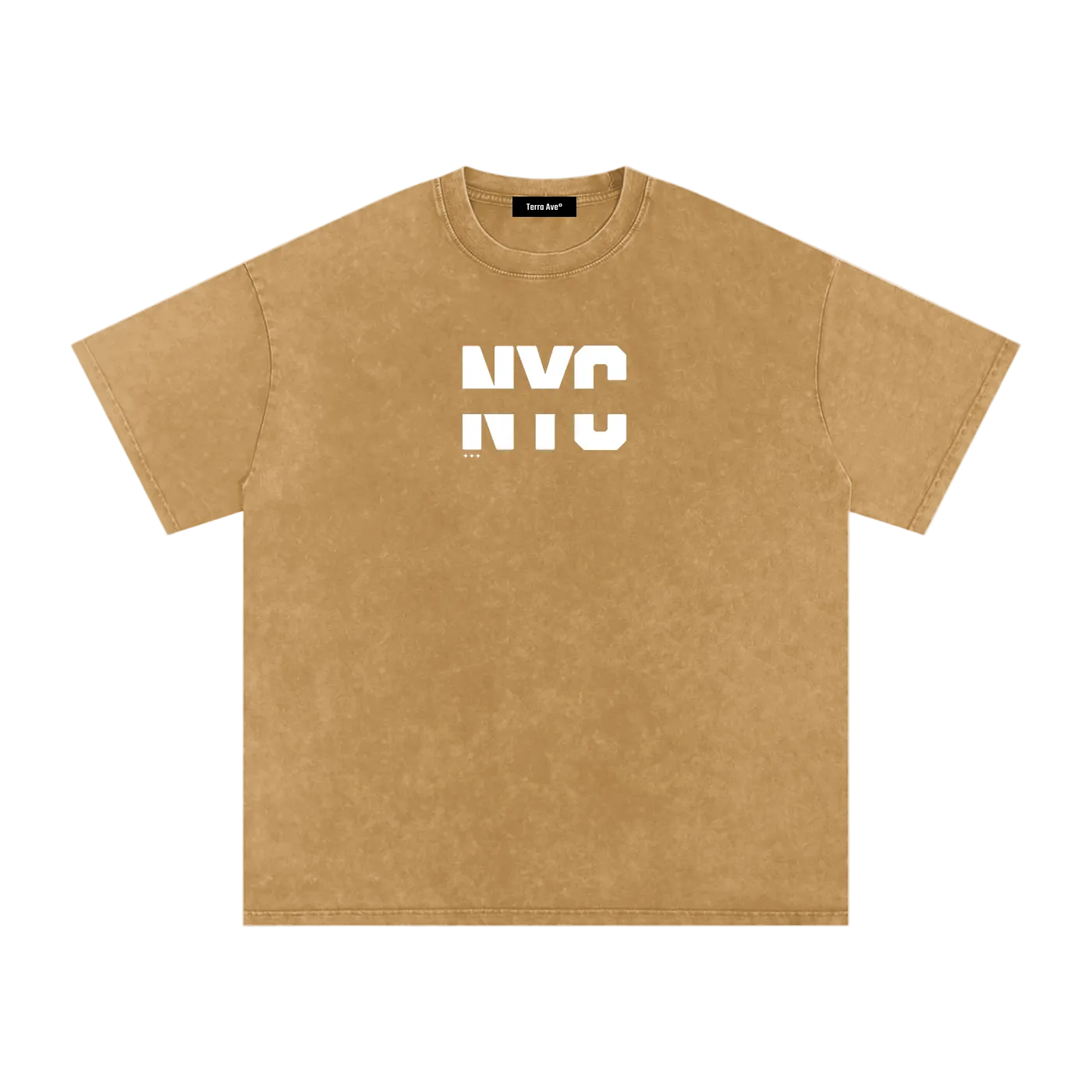 nyc washed tee brown streetwear outfit front