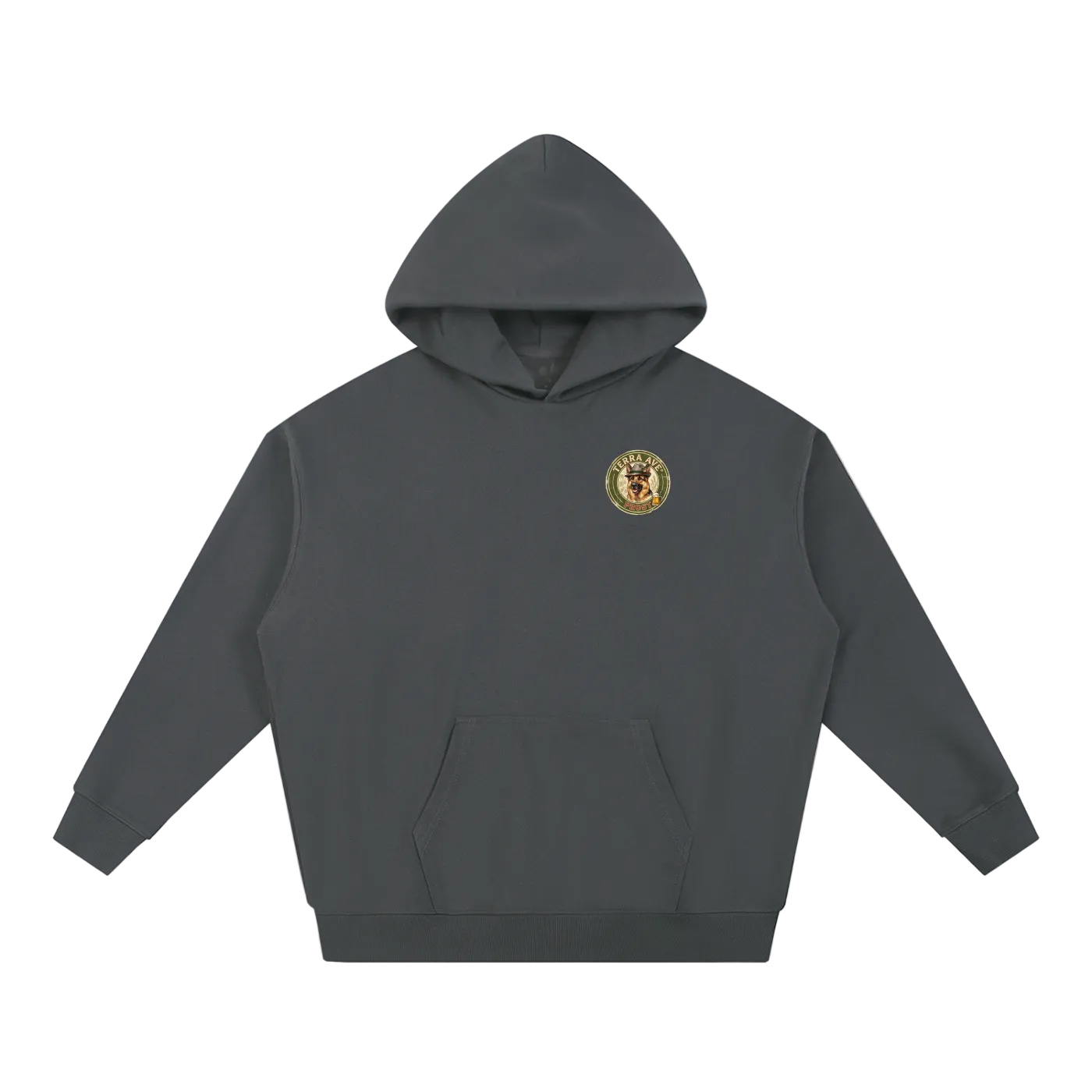 Oktoberfest hoodie gray travel hoodie minimalist outfit front
