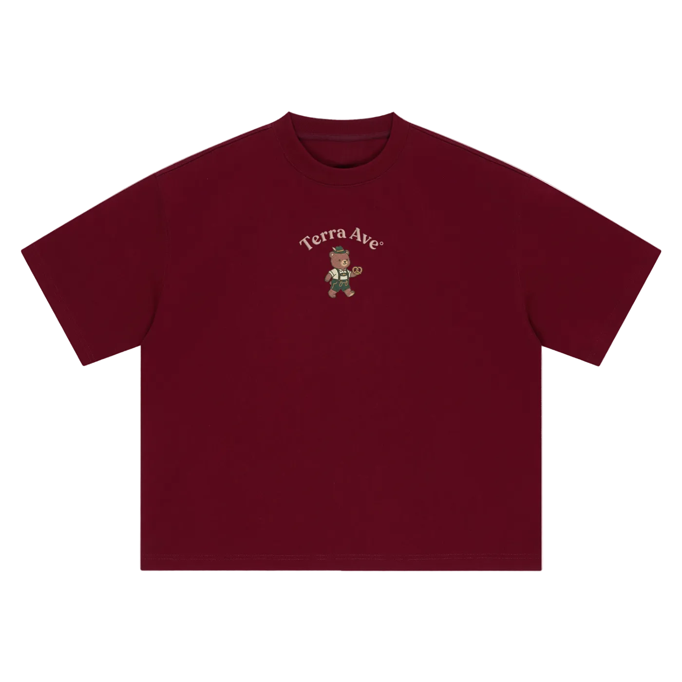 Deutschland bear heavyweight t-shirt German streetwear graphic tee front red