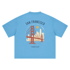 blue back san francisco graphic tee golden gate bridge shirt boxy fit terra ave