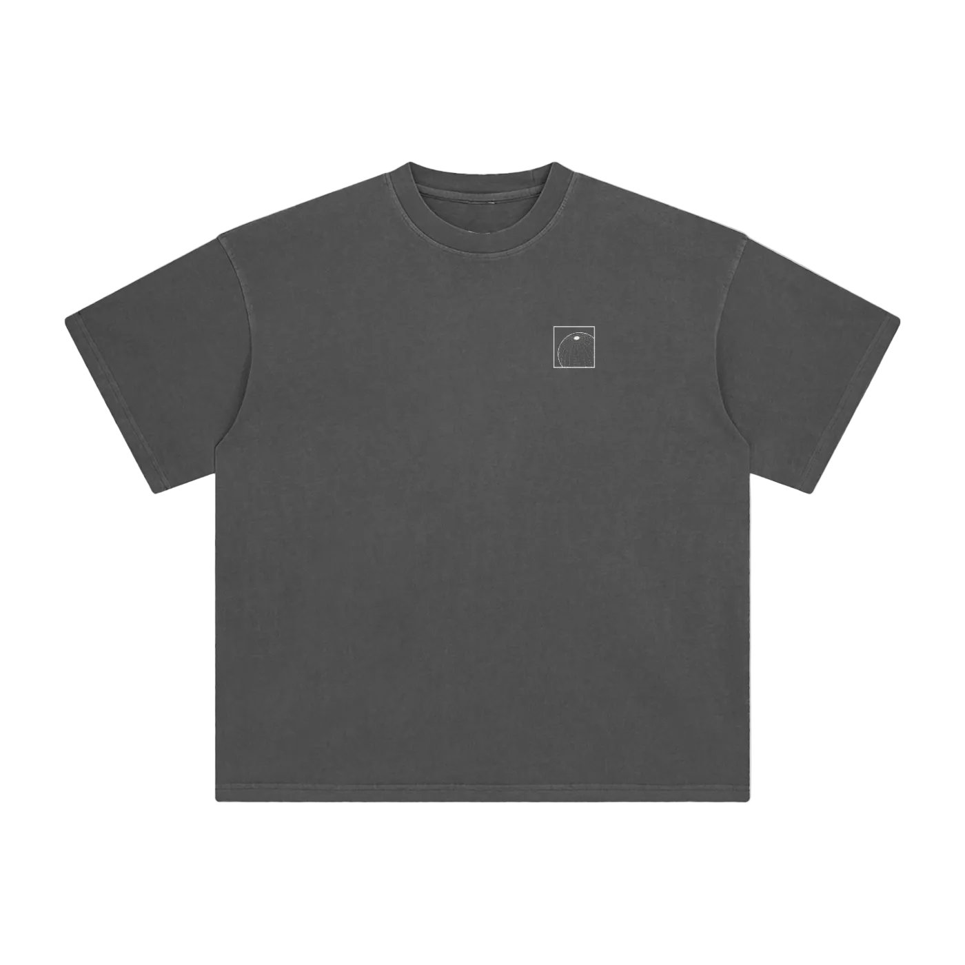 earth vintage tee charcoal minimalist streetwear front