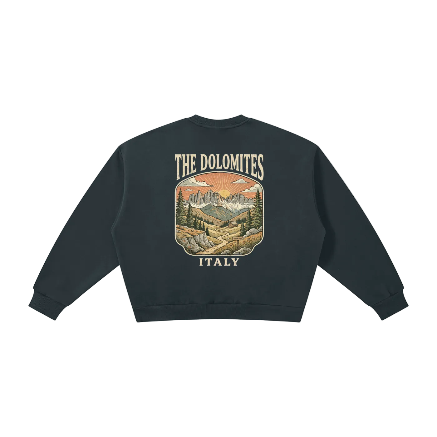 italy dolomites crewneck mountain travel design
