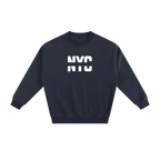 nyc coordinates crewneck new york streetwear sweatshirt front blue