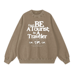 washed crewneck brown heavyweight streetwear outfit