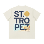 t Tropez henley t-shirt beige back minimalist streetwear tee