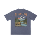 Yellowstone vintage t-shirt blue national park outfit back