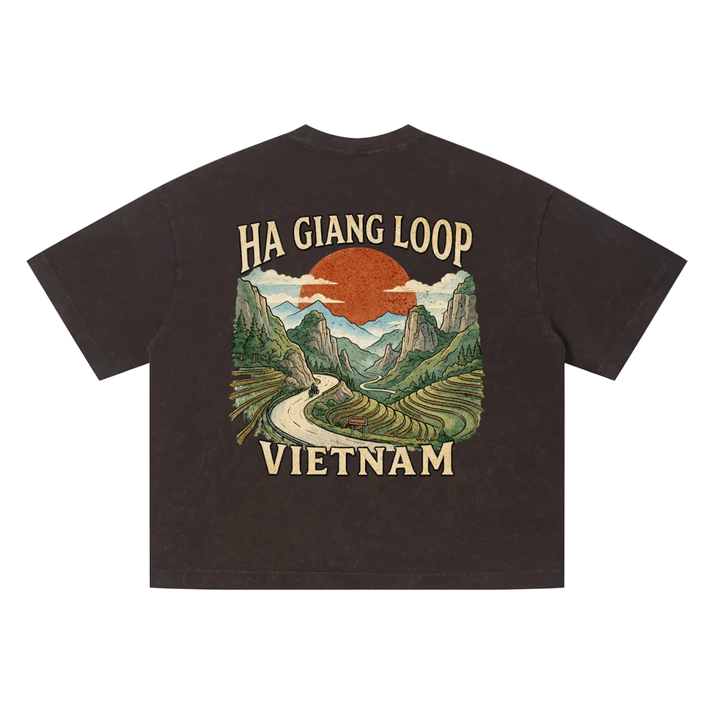 tee,vietnam ha giang loop vintage tshirt