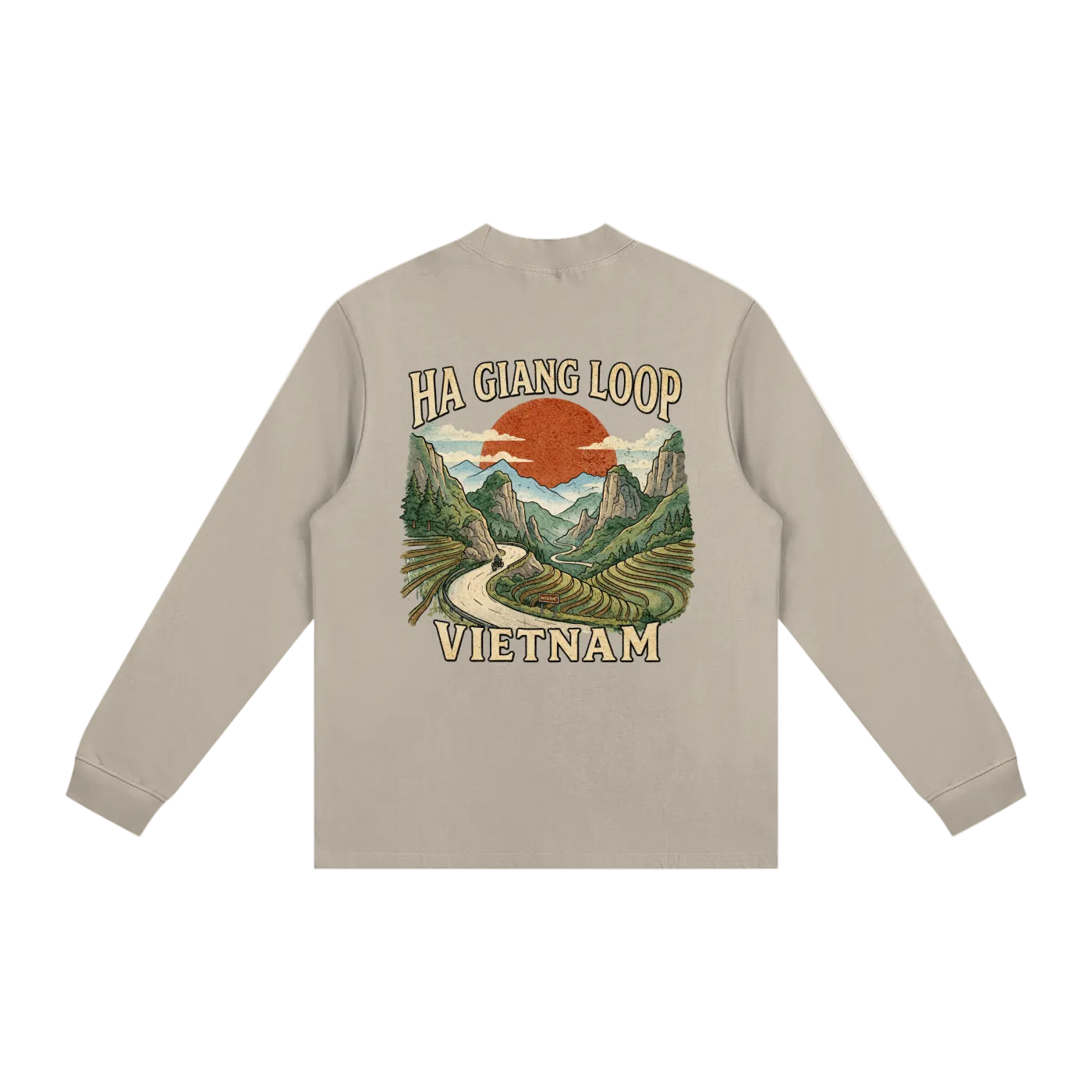 vintage vietnam long sleeve ha giang loop design