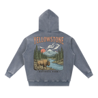 Yellowstone washed hoodie vintage national park streetwear back