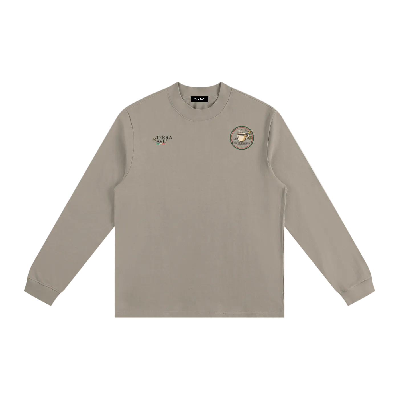 espresso run long sleeve italia café streetwear