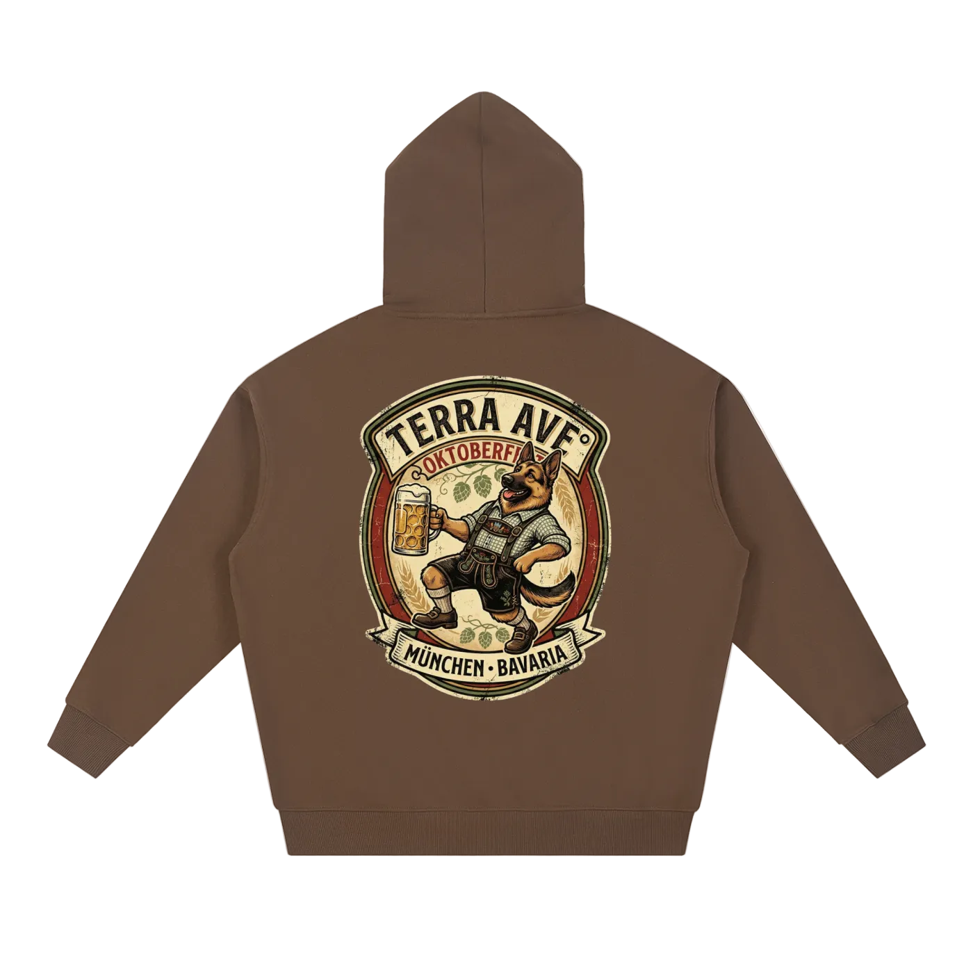 Oktoberfest hoodie German streetwear travel hoodie minimalist back