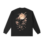 japan long sleeve mount fuji cherry blossoms vintage design
