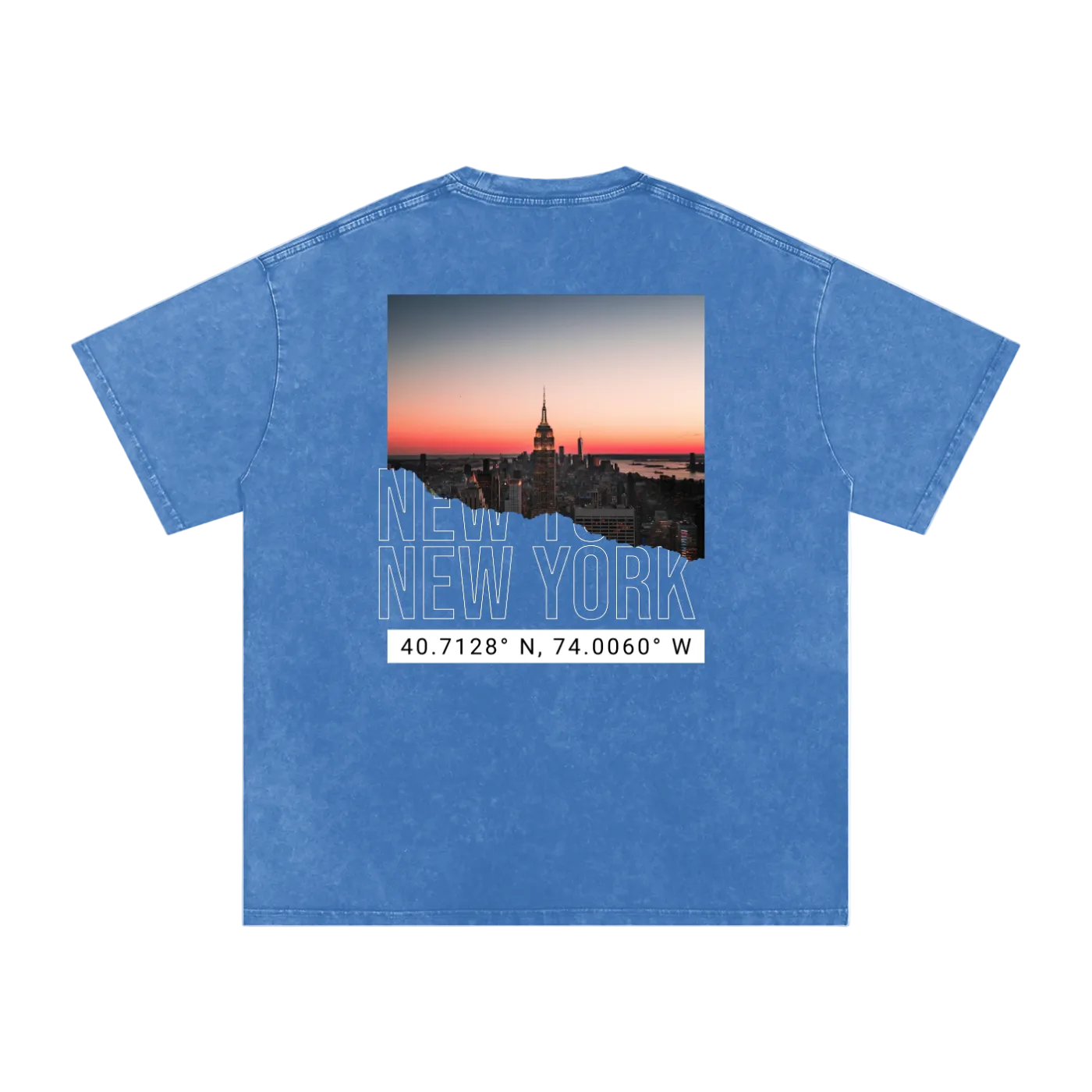 nyc washed tee blue streetwear outfit back