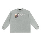 washed long sleeve gray vintage streetwear outfit front