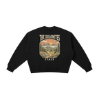 italy nature crewneck dolomites mountain graphic