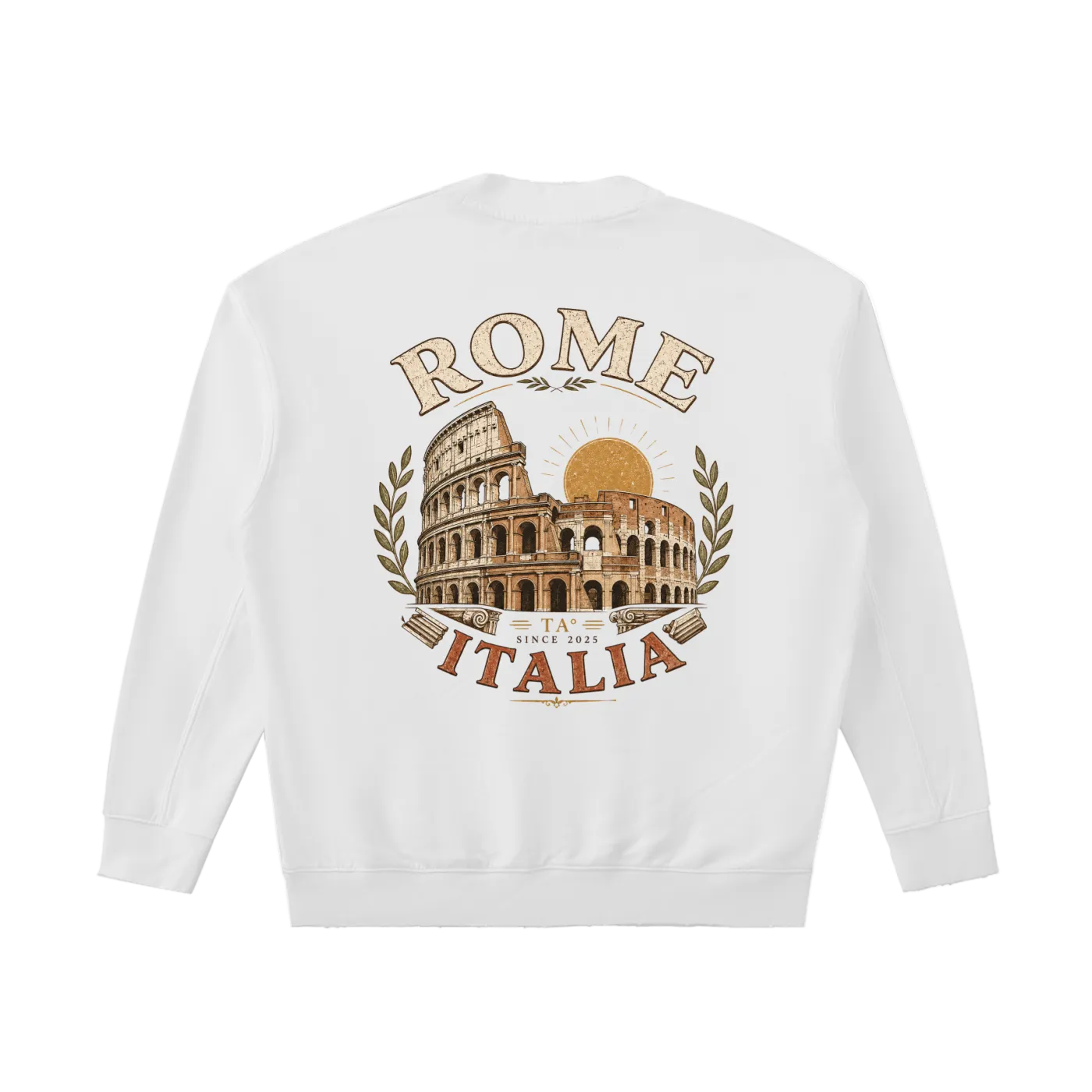 colosseum graphic crewneck rome italy design