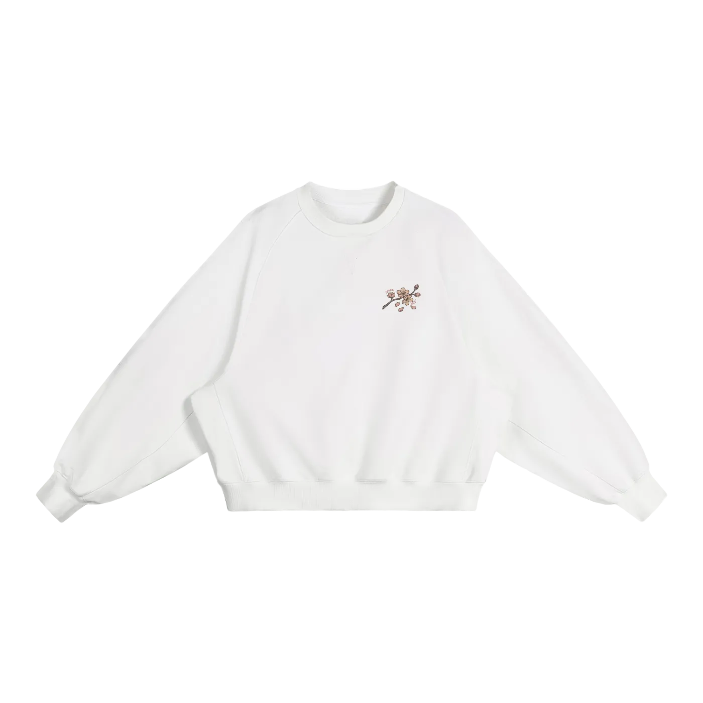 Japan graphic crewneck featuring Sakura blossom artwork