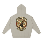 Oktoberfest hoodie light brown travel hoodie minimalist outfit back
