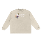 washed long sleeve beige vintage streetwear outfit front