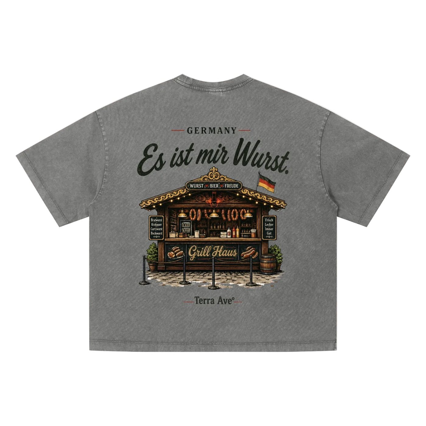 german food culture shirt es ist mir wurst graphic design