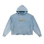Route 66 vintage hoodie retro travel streetwear front blue