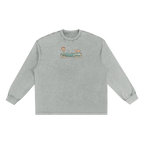 Route 66 washed long sleeve shirt vintage travel clothing front faded green