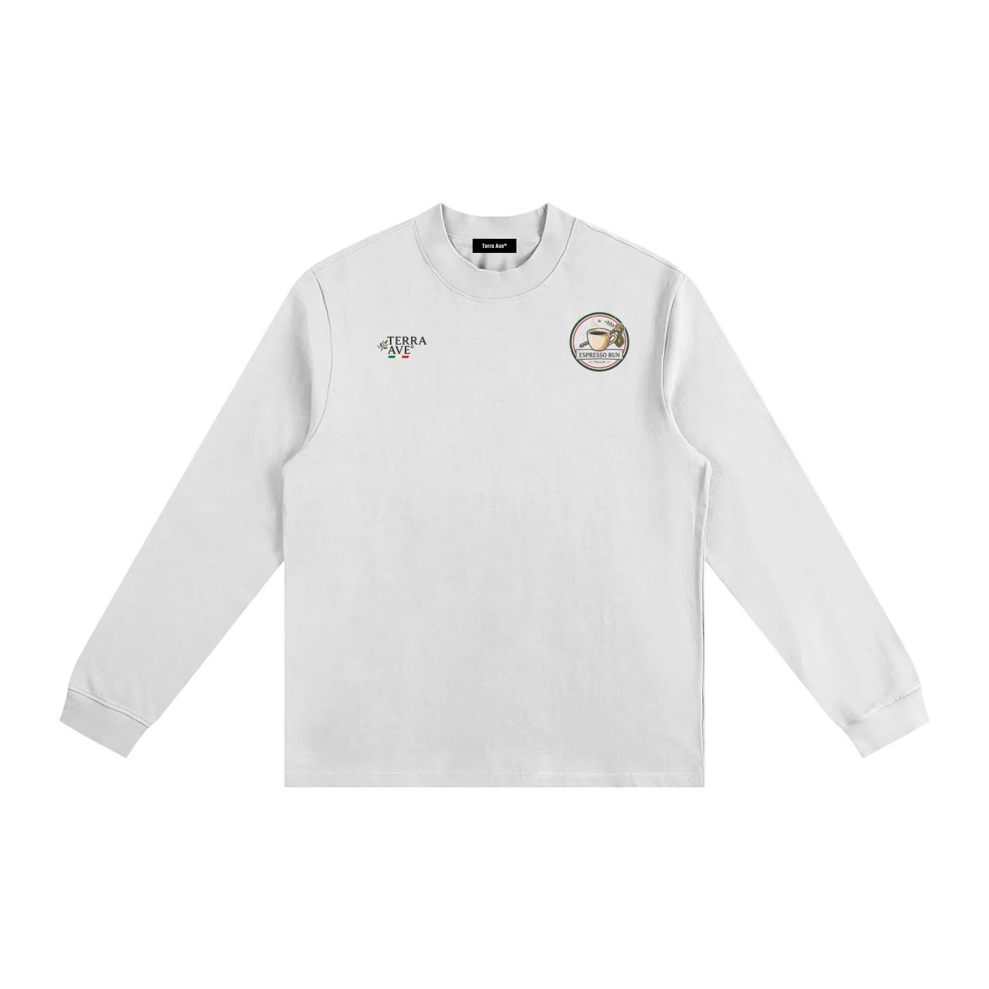 espresso run long sleeve italy coffee graphic terra ave