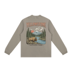 Yellowstone long sleeve shirt beige minimalist outdoor outfit back