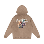 wherever we go hoodie brown black vintage streetwear back