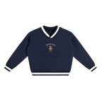 Deutschland bear crewneck German streetwear sweatshirt front blue