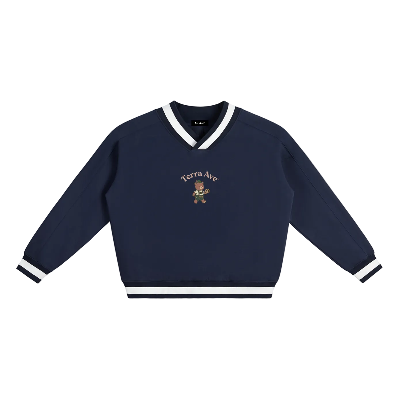 Deutschland bear crewneck German streetwear sweatshirt front blue