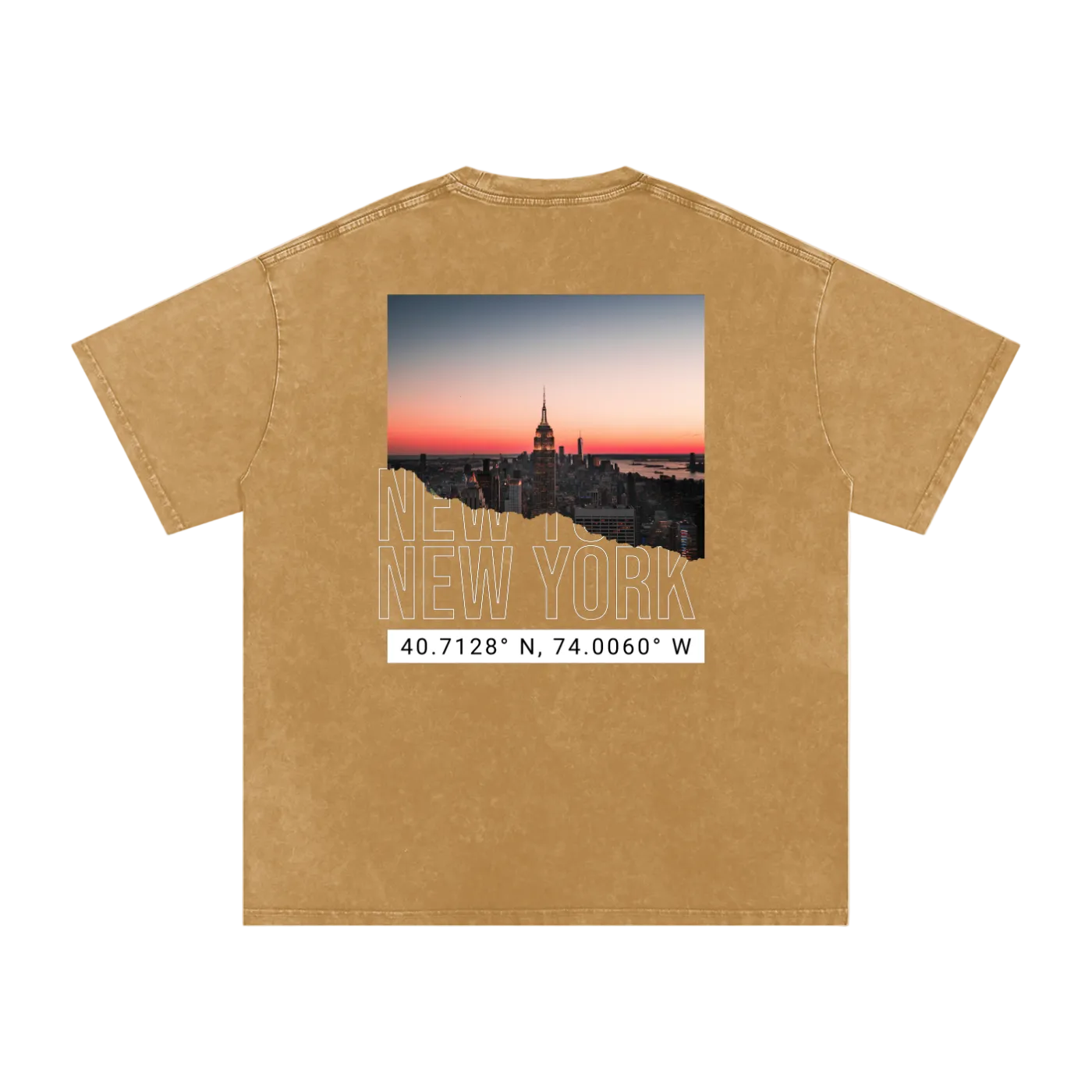 nyc washed tee brown streetwear outfit back