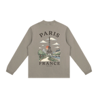vintage paris long sleeve eiffel tower artwork
