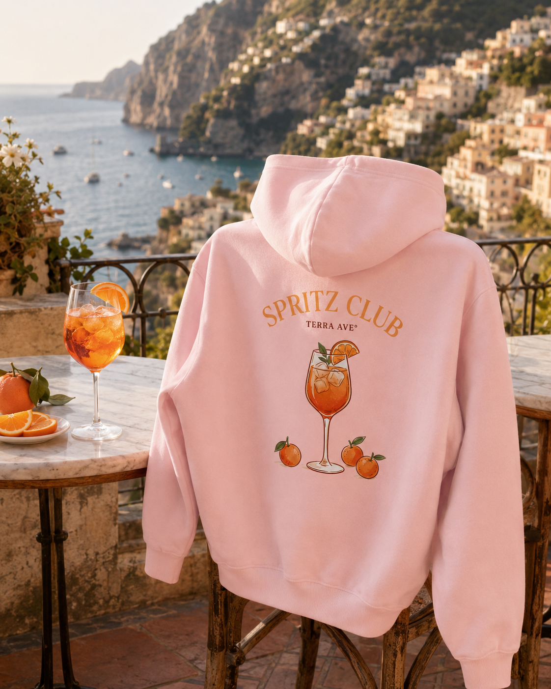 italy spritz hoodie design amalfi coast apparel