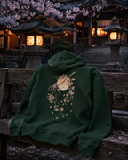 sakura japan hoodie japan streetwear japan temple backdrop