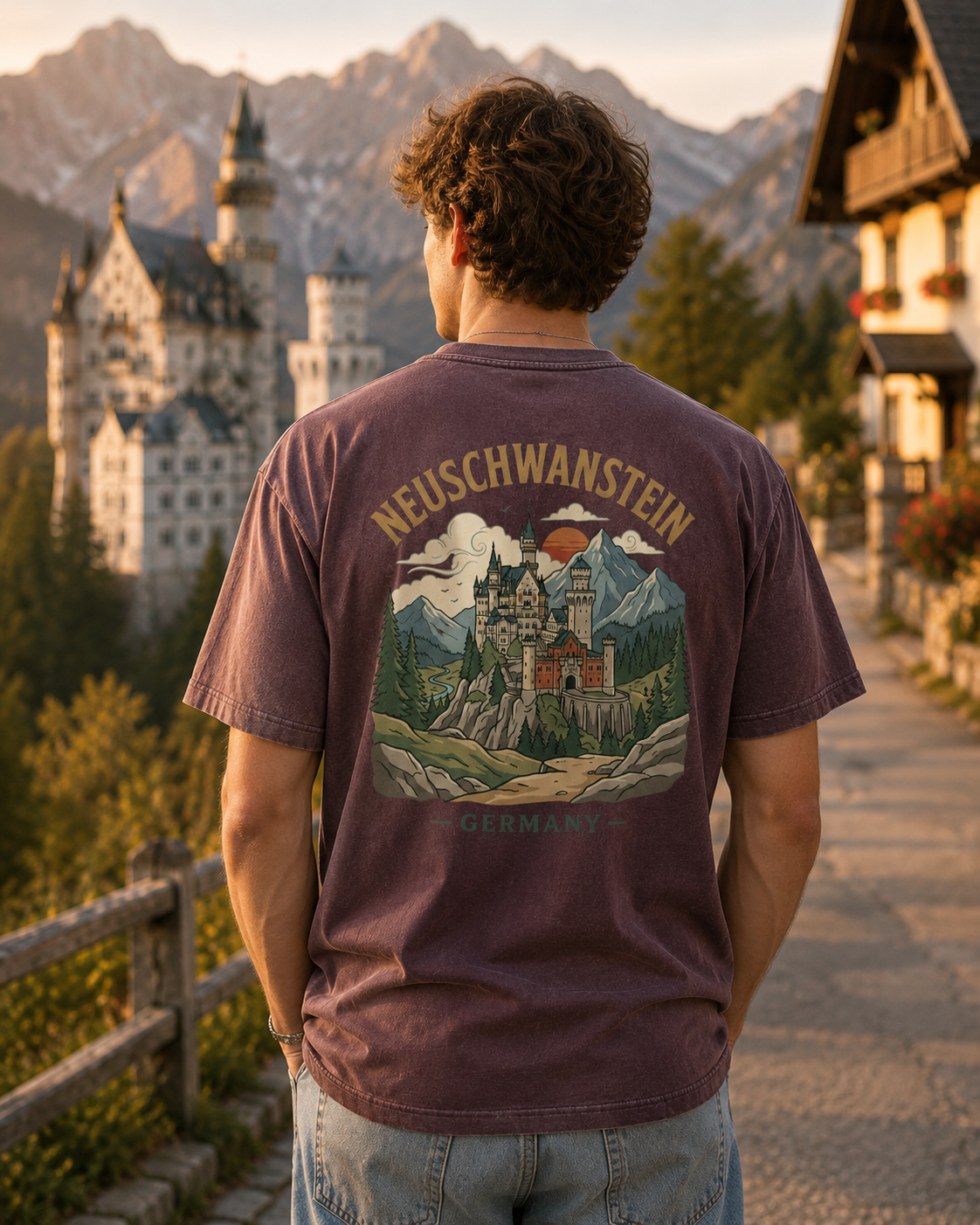 neuschwanstein castle germany tshirt 