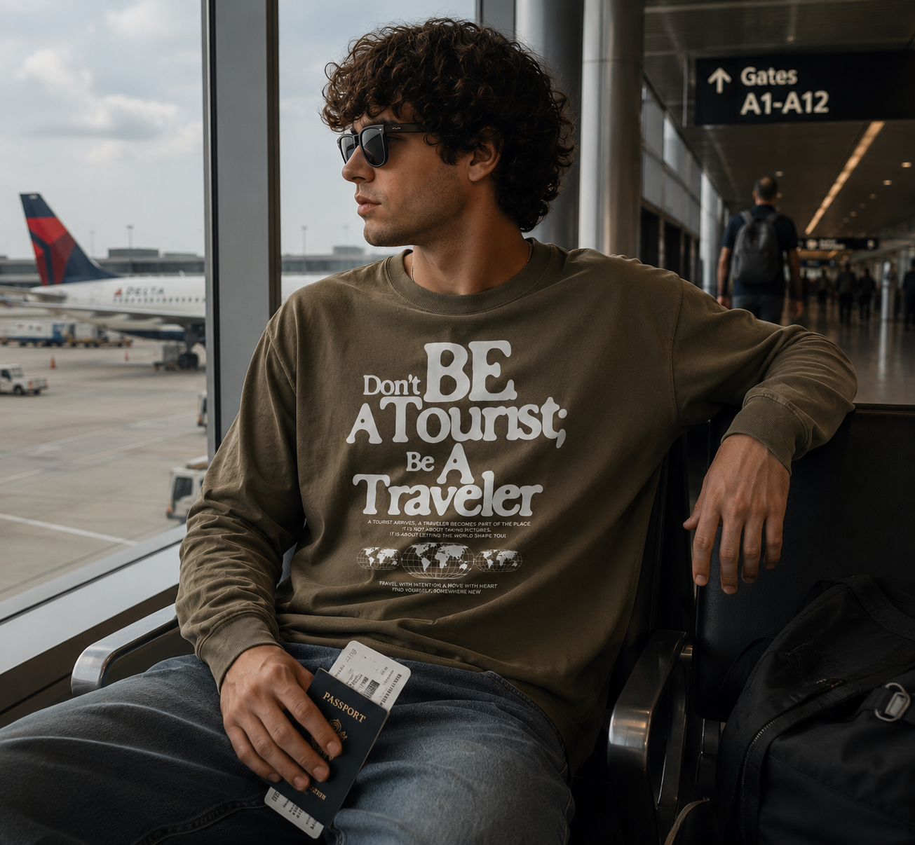 airport outfit travel vibes