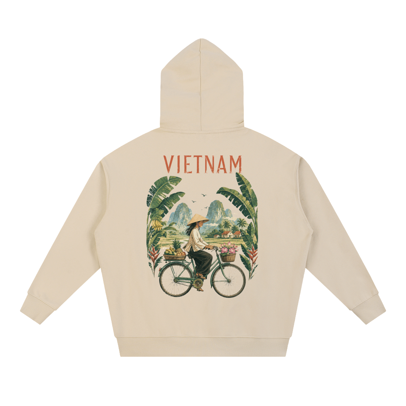 Terra Ave° hoodie inspired by rural Vietnam scenery