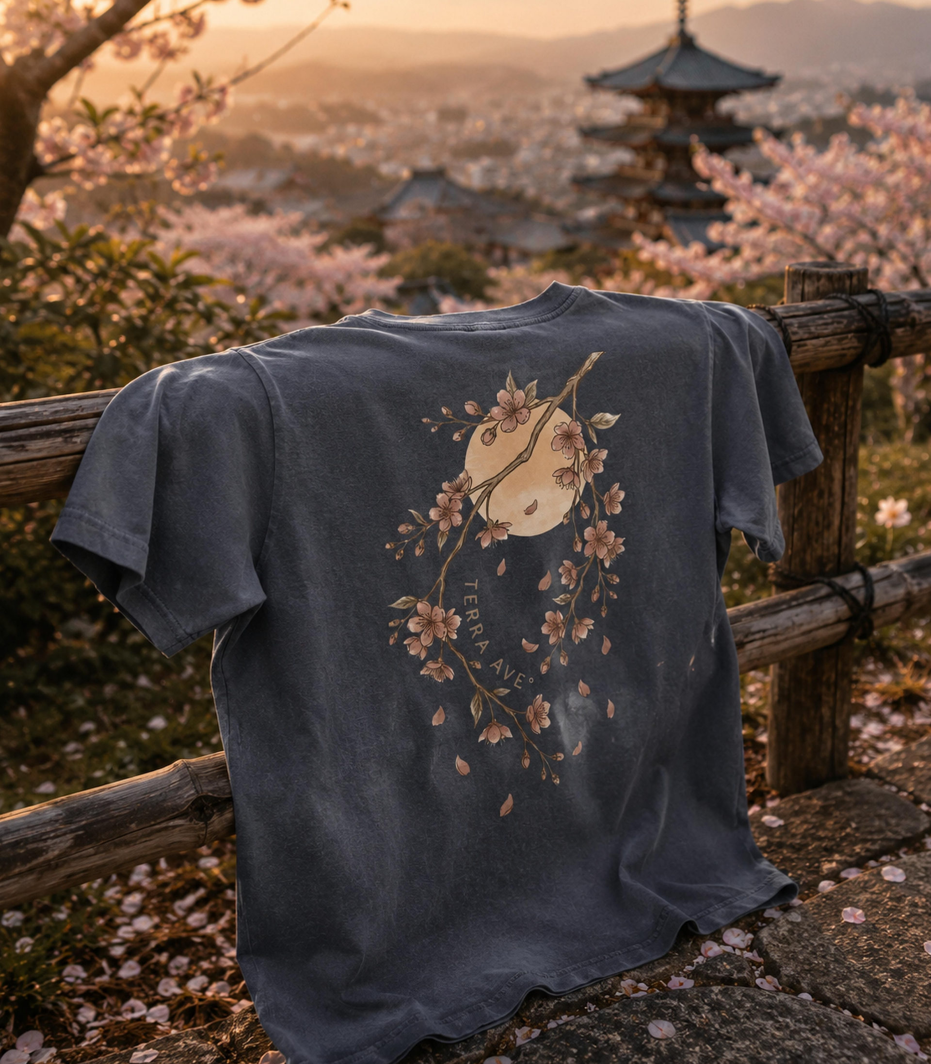 sakura tshirt japan backdrop