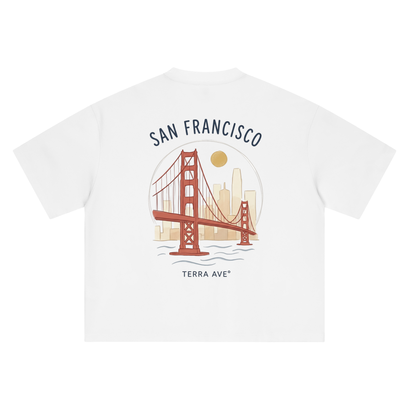 Hand Drawn Golden Gate Bridge Tee - Boxy