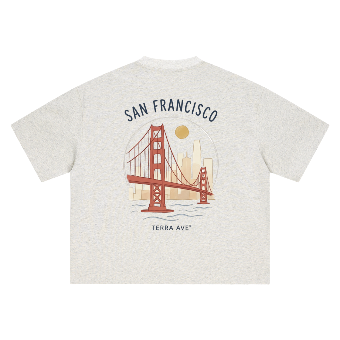 Hand Drawn Golden Gate Bridge Tee - Boxy